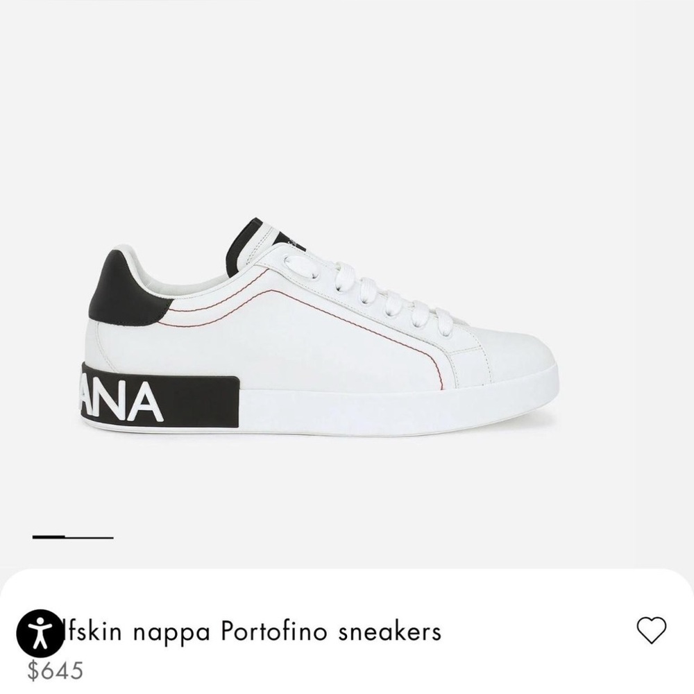 Dolce & Gabbana White and Black Sneakers